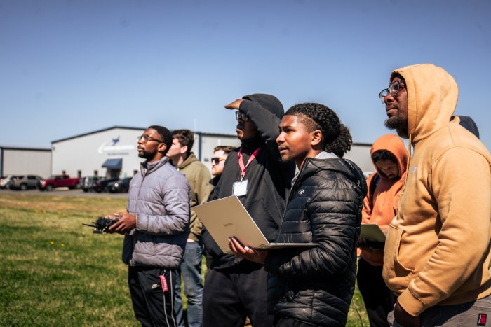 NCAT Aggies Team navigating through a flight mission. North